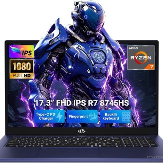 NIMO 17.3 FHD AI Creator Laptop, AMD R7-8745HS 32GB RAM 1TB SSD 780M Radeon