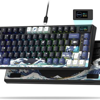 Womier SK80 75% Keyboard with Color Multimedia Display Gaming Keyboard