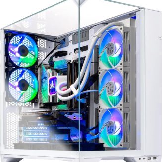 Skytech Gaming O11 Vision Gaming PC, AMD Ryzen 7 9850X3D 4.7GHz, NVIDIA RTX 5070 Ti 16GB VRAM, 2TB Gen4 NVMe SSD, 32GB DDR5 RAM 5600, 850W Gold ATX 3 PSU, 360 ARGB AIO, Wi-Fi 5, Windows 11, Desktop