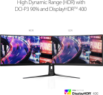 ASUS ROG Strix XG49VQ 49” Curved Gaming FreeSync Monitor 144Hz Dual Full HD HDR Eye Care with DP HDMI Black - Image 2