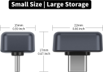 UnionSine USB C Flash Drive 128GB, USB3.2 Solid State External SSD Up to 450MB/s, Mini Type-C USB Drive SSD-Stick for iPhone 15/16/17 Series, Android Phone, Laptop, Tablet, TV, Car Audio - Image 2