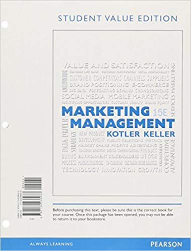 Test Bank for Marketing Management 15th Edition by Kotler
