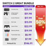 Nintendo Switch 2 Accessories Bundle 17-in-1 – Complete Protection & Gaming Kit - Image 2