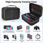 Gorixer Protective Travel Case Compatible with Nintendo Switch 2 (2025), Switch OLED (2021), and Original Switch – Storage for 18 Game Cards - Image 3