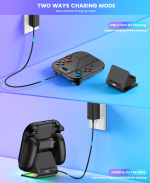 Svetaecho Switch 2 Grip with Charger Dock Compatible with Nintendo Switch 2 Joy Con, Comfort Grip Support Playing While Charging, Fast Swich 2 Controller Grip Charger Accessories - Image 2