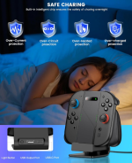 Svetaecho Switch 2 Grip with Charger Dock Compatible with Nintendo Switch 2 Joy Con, Comfort Grip Support Playing While Charging, Fast Swich 2 Controller Grip Charger Accessories - Image 3