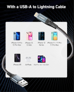 iPhone Charging Cable 6FT, 3Pack [Apple MFi Certified] USB to Lightning Cables Fast Charging, iPhone Charger Cord iPhone USB Cable Compatible with iPhone 14 13 12 11 Pro Max Plus 8 7 6 iPad and More - Image 3