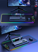 Wireless Charging RGB Gaming Mouse Pad – Extra Large Desk Mat | 35.4" × 15.8" | Black - Image 4