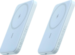 Anker 621 Magnetic Portable Charger (MagGo), 5,000mAh Wireless Power Bank with USB-C Cable, Magsafe-Compatible Battery Pack for iPhone 16/15/14/13/12 Series (Pack of 2)