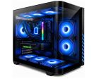 Gaming PC Desktop Liquid Cooled - Ryzen 7 8700F up to 5.0GHz, GeForce RTX 4060 Ti, 16GB DDR5 RAM, 1TB NVME, WiFi 6 & BT 5.4, 9× ARGB Fans, Windows 11, Mechanical Keyboard & Mouse
