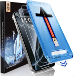 MAGIC JOHN 2 Pack for iPhone 16 Pro Max 6.9 inch Tempered Glass Screen Protector, HD Clear, Bubble Free, Easy Installation, Auto Dust-Elimination