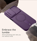 SURITCH for Samsung Galaxy A17/A26 5G Case, Compatible with MagSafe, Shockproof Bumper Cover Slim Magnetic Protective Cases with Camera Cover & Adjustable Metal Kickstand for Galaxy A17/A26 5G, Purple - Image 3