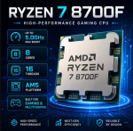 Gaming PC Desktop Liquid Cooled - Ryzen 7 8700F up to 5.0GHz, GeForce RTX 4060 Ti, 16GB DDR5 RAM, 1TB NVME, WiFi 6 & BT 5.4, 9× ARGB Fans, Windows 11, Mechanical Keyboard & Mouse - Image 3