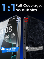 MAGIC JOHN 2 Pack for iPhone 16 Pro Max 6.9 inch Tempered Glass Screen Protector, HD Clear, Bubble Free, Easy Installation, Auto Dust-Elimination - Image 4