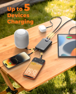 Portable Charger 10000mAh Power Bank,40% Smaller with 4 Built-in Cables,LED Display Compact and Battery Pack with Multiple USB Ports,Travel Charger for iPhone,Android and Other Devices - Image 3
