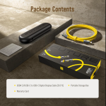 AOHI USB4 2.0 Cable with LED Display 6.6ft, 240W PD3.1 Fast Charging, 80Gbps Data Transfer, Dual 8K Display, The Future Adonis USB C Cable for MacBook Pro/iPhone 17 Pro Max/Galaxy/SSD/Docking, Yellow - Image 4