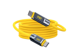 AOHI USB4 2.0 Cable with LED Display 6.6ft, 240W PD3.1 Fast Charging, 80Gbps Data Transfer, Dual 8K Display, The Future Adonis USB C Cable for MacBook Pro/iPhone 17 Pro Max/Galaxy/SSD/Docking, Yellow - Image 6