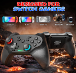 Nonbliep 2 Pack Wireless Controller for Nintendo Switch 2/1 Lite/OLED and PC, with Bluetooth, Turbo, Gyro Axis, Dual Vibration, and Screenshot, Compatible with Steam and Switch 2/1 - Image 2
