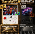 R36MAX II Retro Handheld Game Console, 4.5-Inch 1024x768 IPS Screen, 128GB 22000+ Classic Games, Open Source Linux System, 4000mAh Battery, Dual Arcade Joysticks (Snow White) - Image 4
