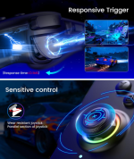 Spican Switch Controllers for Nintendo Switch/OLED Controller, Full-Size Switch Joy-pad for Better Handheld Mode, Switch Accessories Wireless Pro Controller with RGB Light/Battery/Turbo/Macro/4 Game Slot - Image 3