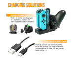 Orzly Accessory Bundle Kit designed for Nintendo switch Accessories Geeks and Oled console users Case and Screen protector, Joycon grips and Wheels for enhanced games play and more - Jet black - Image 4