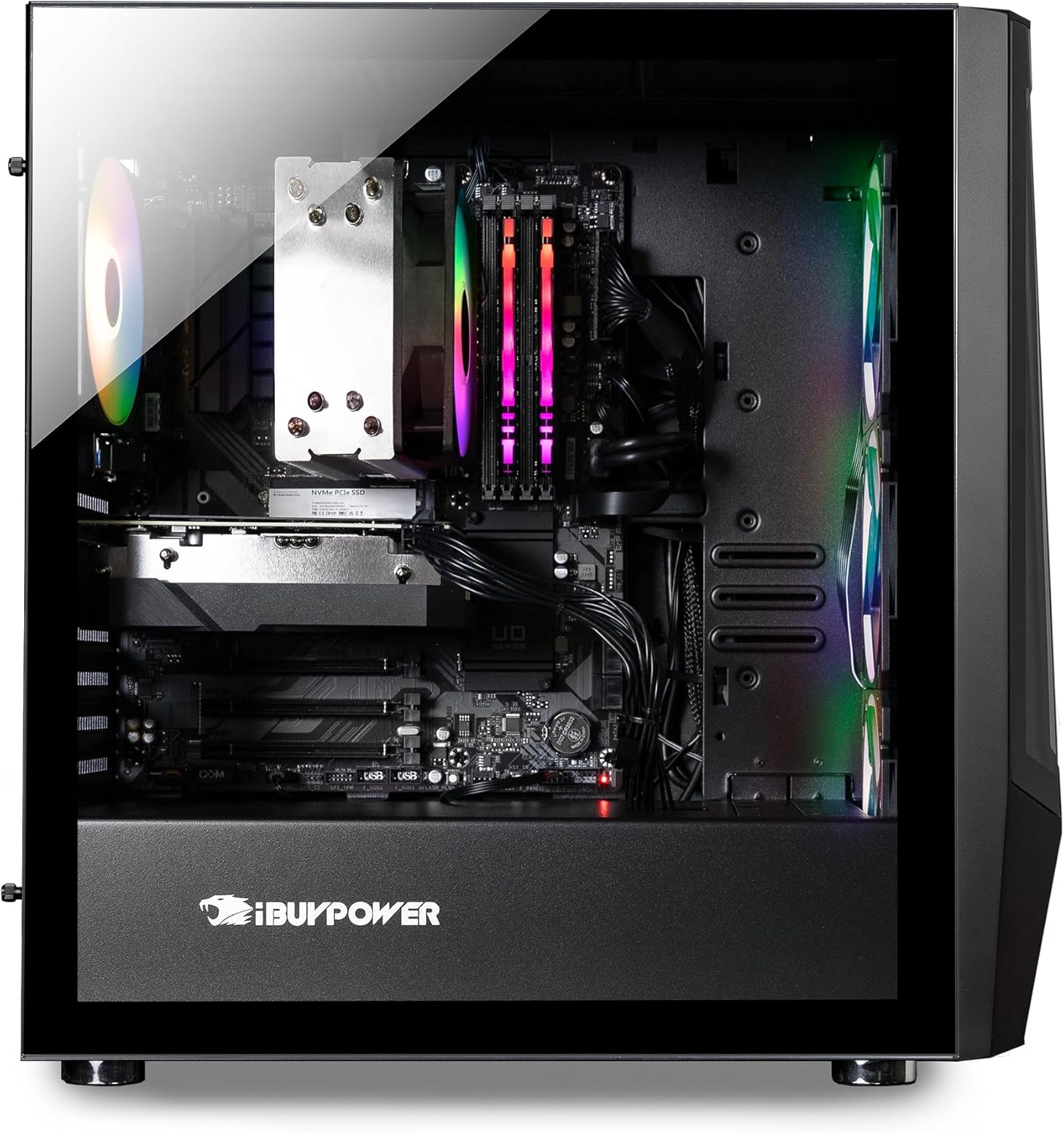 iBUYPOWER Trace Mesh Gaming PC Desktop Computer Intel Core i7 14700F CPU, NVIDIA GeForce RTX 4060 8GB GPU, 32GB DDR5 RGB 5600MHz RAM, 2TB NVMe SSD, Windows 11 Home Advanced,Keyboard,Mouse - TMI7N4601 - Image 3