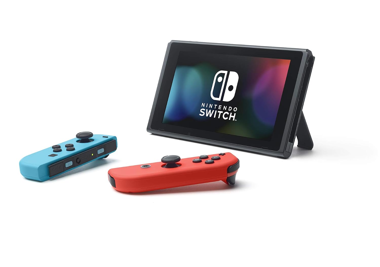 Nintendo Switch with Neon Blue and Neon Red Joy-Con - Handheld Gaming Console - Image 5