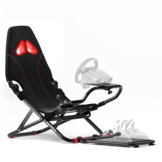 RACGTING Racing Simulator Cockpit for G920 G29 G923, Foldable Racing Simulator for Thrustmaster T248X T248 T300 T150 458 TX PS5 PS4 PC (Black)
