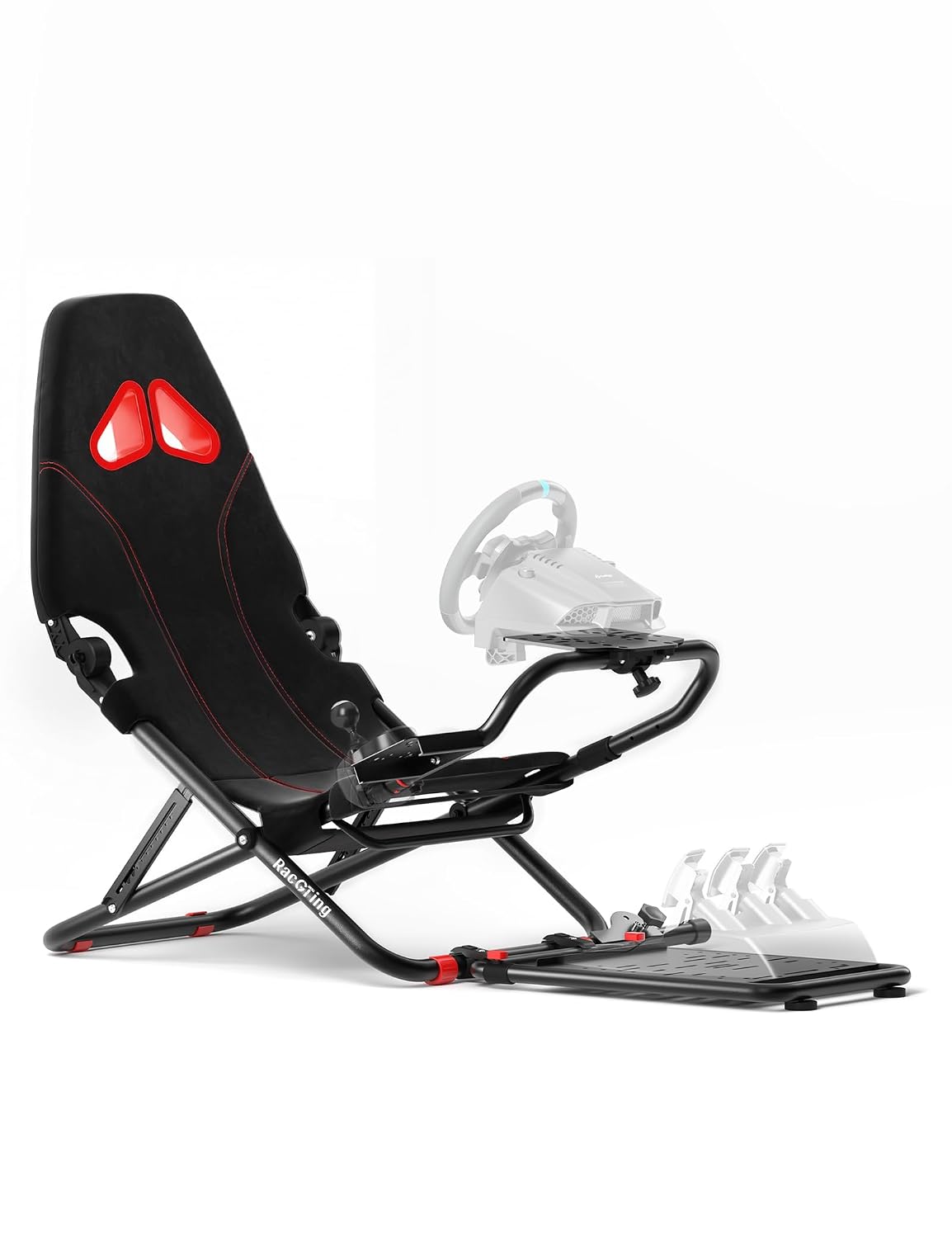 RACGTING Racing Simulator Cockpit for G920 G29 G923, Foldable Racing Simulator for Thrustmaster T248X T248 T300 T150 458 TX PS5 PS4 PC (Black)