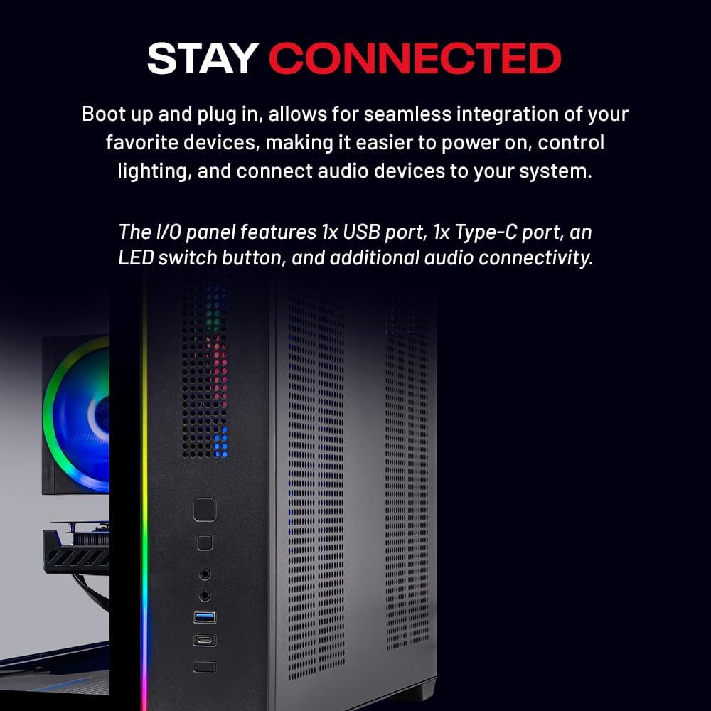 Skytech Gaming Crystal Gaming PC, AMD Ryzen 7 5700 3.7GHz, NVIDIA RTX 5060, 1TB NVMe SSD, 32GB DDR4 RAM 3200, 650W Gold PSU, Wi-Fi, Win 11, Desktop - Image 6