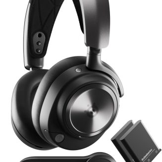 SteelSeries Arctis Nova Pro Wireless Multi-System Gaming Headset - Premium Hi-Fi Drivers - Active Noise Cancellation - Infinity Power System - ClearCast Gen 2 Mic - PS5, PS4, PC, Switch, Mobile
