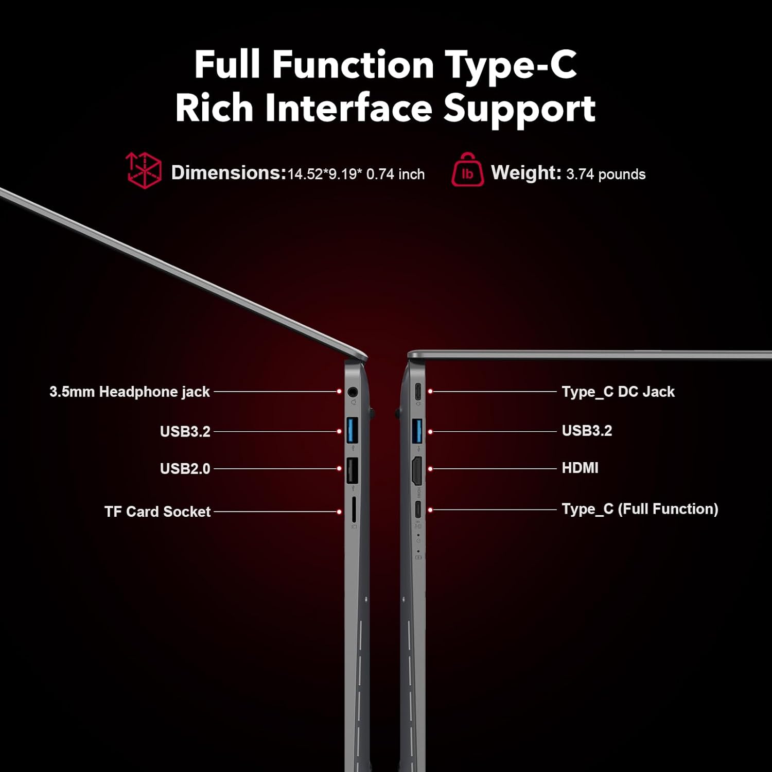 KAIGERR Laptop Computer AMD Ryzen 7 5700U Windows Laptops 15.6-in IPS 16GB DDR4 512GB NVMe SSD Backlit & Numeric Input WiFi 6 HDMI Type-C USB3.2 Windows 11 Webcam 3.5mm Audio Office Laptops - Image 5