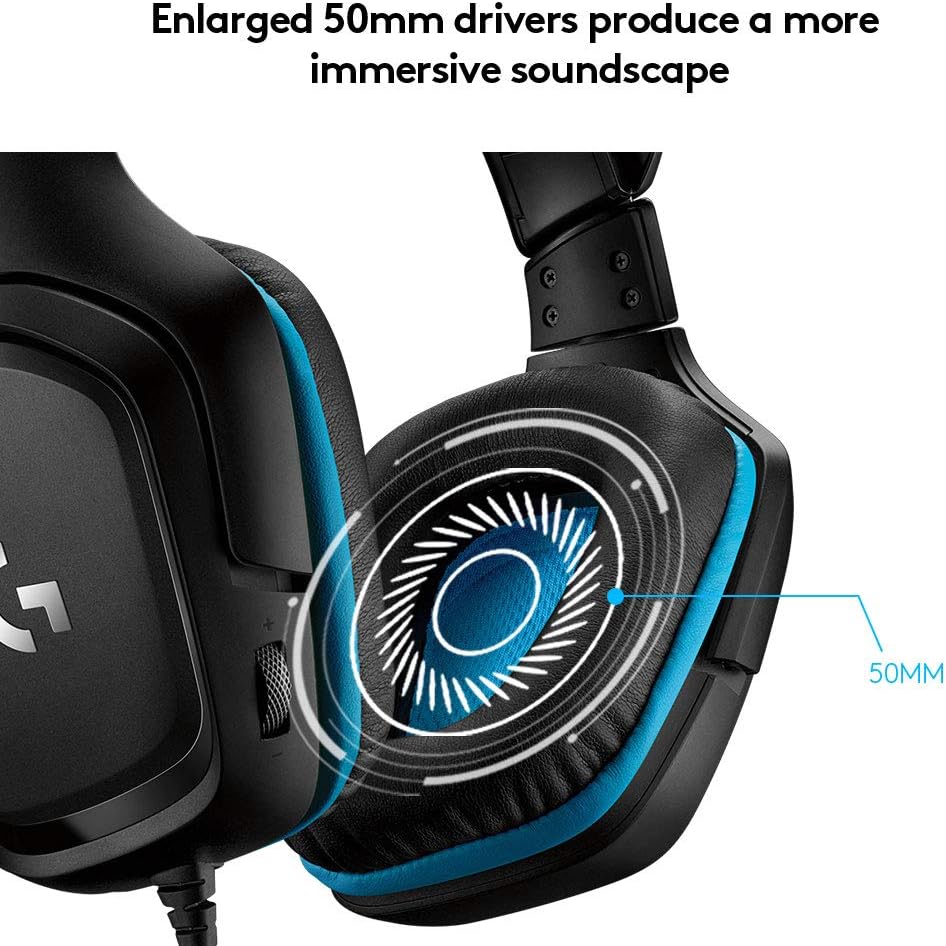 Logitech G432 Wired Gaming Headset - Black - Image 4
