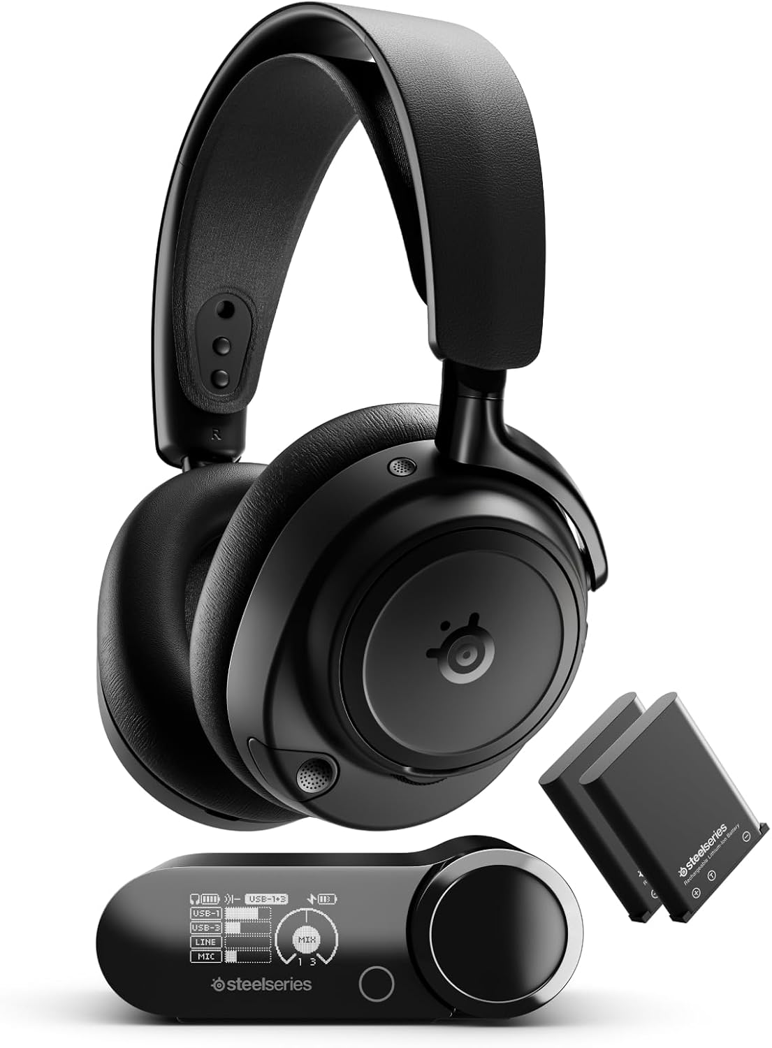 SteelSeries Arctis Nova Elite – Hi-Res Wireless Gaming Headset — 96kHz/24bit — Carbon Fiber Speakers — ANC — AI Noise Rejection — App — 2.4GHz + BT — Multi-Source Mix — OmniPlay PC+PlayStation+Xbox SteelSeries Arctis Nova Elite – Hi-Res Wireless Gaming Headset — 96kHz/24bit — Carbon Fiber Speakers — ANC — AI Noise Rejection — App — 2.4GHz + BT — Multi-Source Mix — OmniPlay PC+PlayStation+Xbox