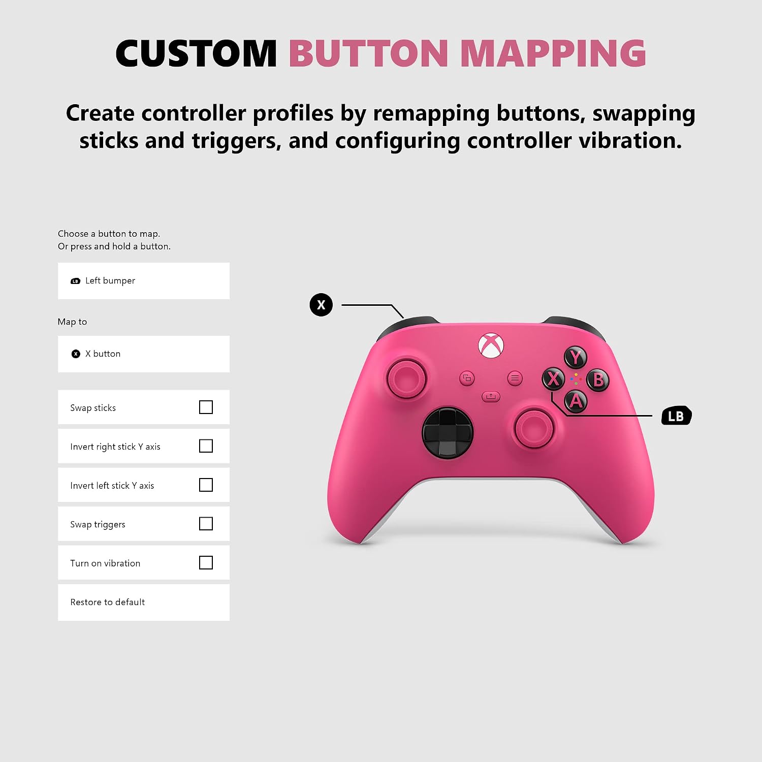 Xbox Core Wireless Gaming Controller – Deep Pink Series X|S, One, Windows PC, Android, and iOS - Image 4