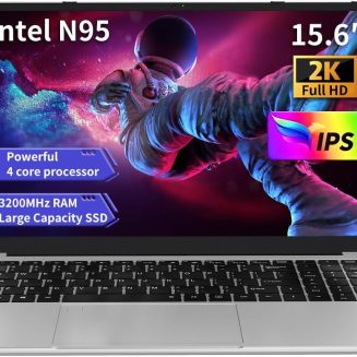 Gaming Laptop,Laptop Computer,Computer Laptop,16GB DDR4 RAM 512GB SSD,1.7-3.4GHz N95 Processor,Fingerprint Unlock,15.6-inch Full HD 2K,180 Angle Opening,Backlit Keyboard,Metallic Gray