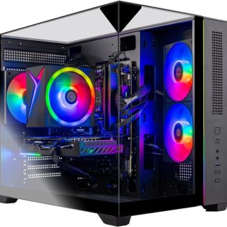 Skytech Gaming Crystal Gaming PC, AMD Ryzen 7 5700 3.7GHz, NVIDIA RTX 5060, 1TB NVMe SSD, 32GB DDR4 RAM 3200, 650W Gold PSU, Wi-Fi, Win 11, Desktop