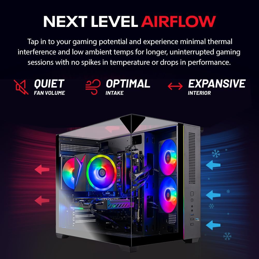 Skytech Gaming Crystal Gaming PC, AMD Ryzen 7 5700 3.7GHz, NVIDIA RTX 5060, 1TB NVMe SSD, 32GB DDR4 RAM 3200, 650W Gold PSU, Wi-Fi, Win 11, Desktop - Image 7