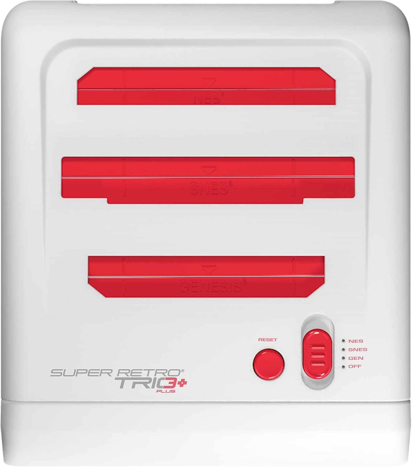 Retro-Bit Super Retro Trio HD Plus 720P 3-in-1 Console System - Red/White - Image 3