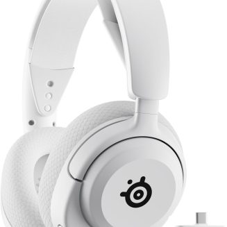 SteelSeries Arctis Nova 5 Wireless Multi-System Gaming Headset — White — Neodymium Magnetic Drivers — 100+ Audio Presets — 60 HR Battery — 2.4GHz or BT — Gen2.X Mic — PC, PS5, PS4, Switch, Mobile