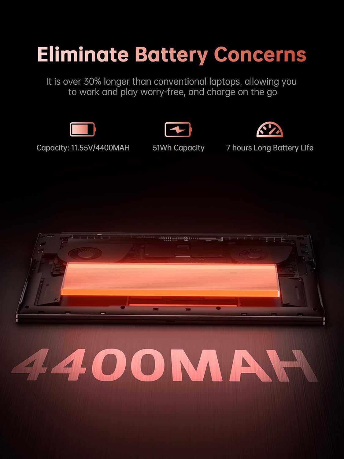 KAIGERR 2026 Gaming Laptop, 24GB DDR5 512GB NVMe SSD Laptop Computer with AMD Ryzen 7 H255(8C/16T, Up to 4.9GHz), 16.0 inch Windows 11 Laptop, Radeon RX Vega 8 Graphics,WiFi 6, Backlit KB - Image 6