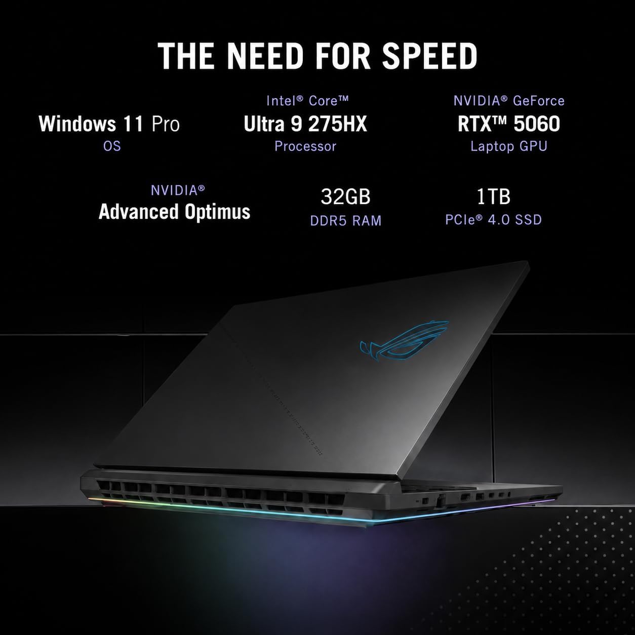 ASUS ROG Strix G18 Gaming Laptop, 18” 2.5K 240Hz Nebula Display, Intel Core Ultra 9 275HX, GeForce RTX 5060, 32 GB DDR5-5600, 1 TB SSD, Wi-Fi 7, Windows 11 Pro, RGB Backlit KB, ROG Cooling, Gaming PC - Image 4