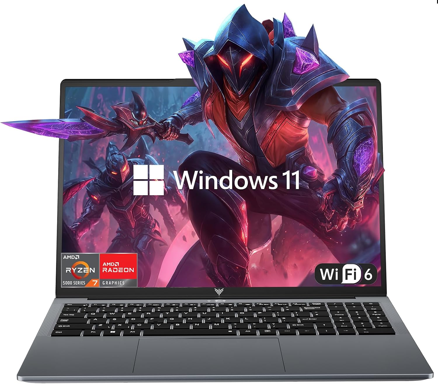 KAIGERR Gaming Laptop, 15.6inch Laptop Computer with AMD Ryzen 7 5700U(8C/16T, Up to 4.3GHz), 16GB RAM 512GB NVMe SSD Windows 11 Laptop, Radeon RX Vega 8 Graphics,WiFi 6