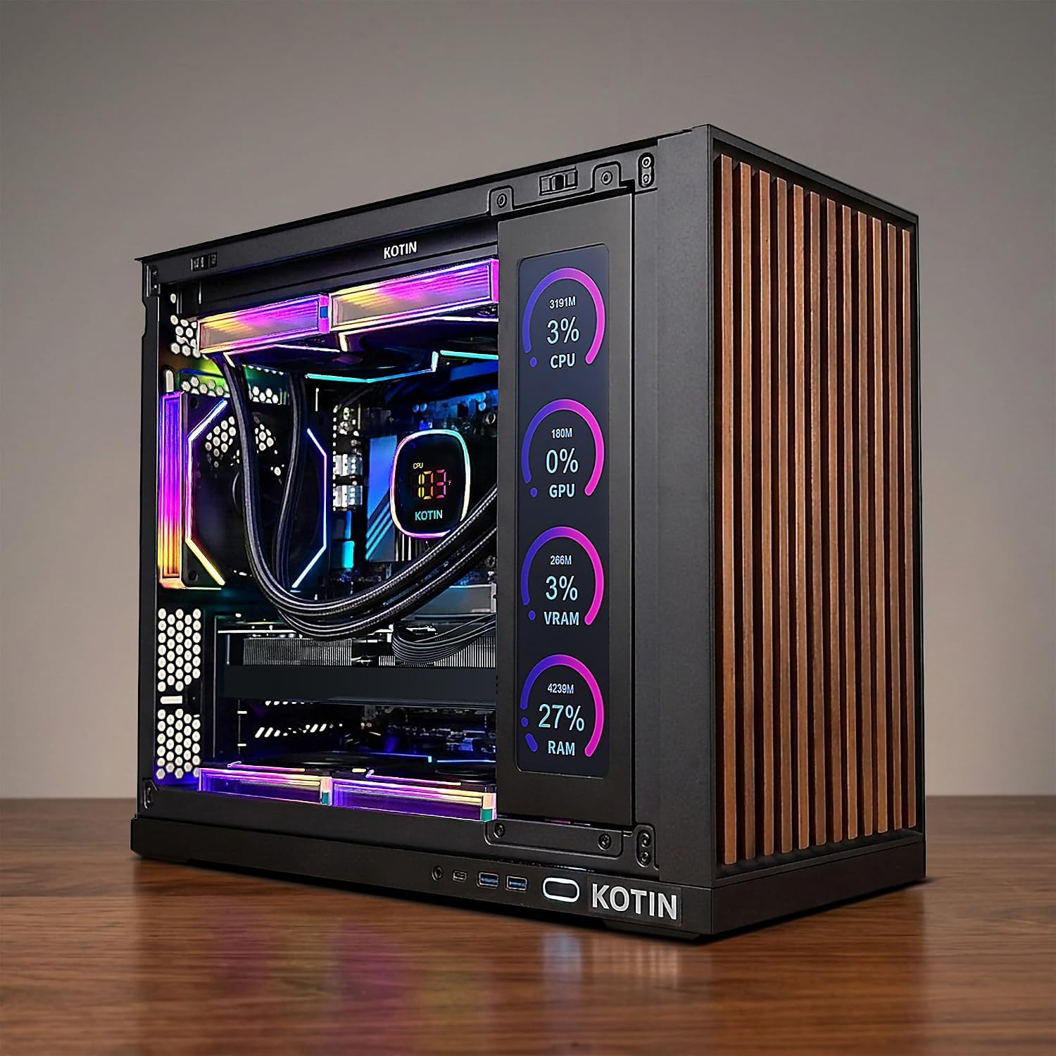 KOTIN Prebuilt Gaming PC RTX 5070 12GB, Ryzen 7 9700X, 32GB DDR5, 1TB SSD - Image 3