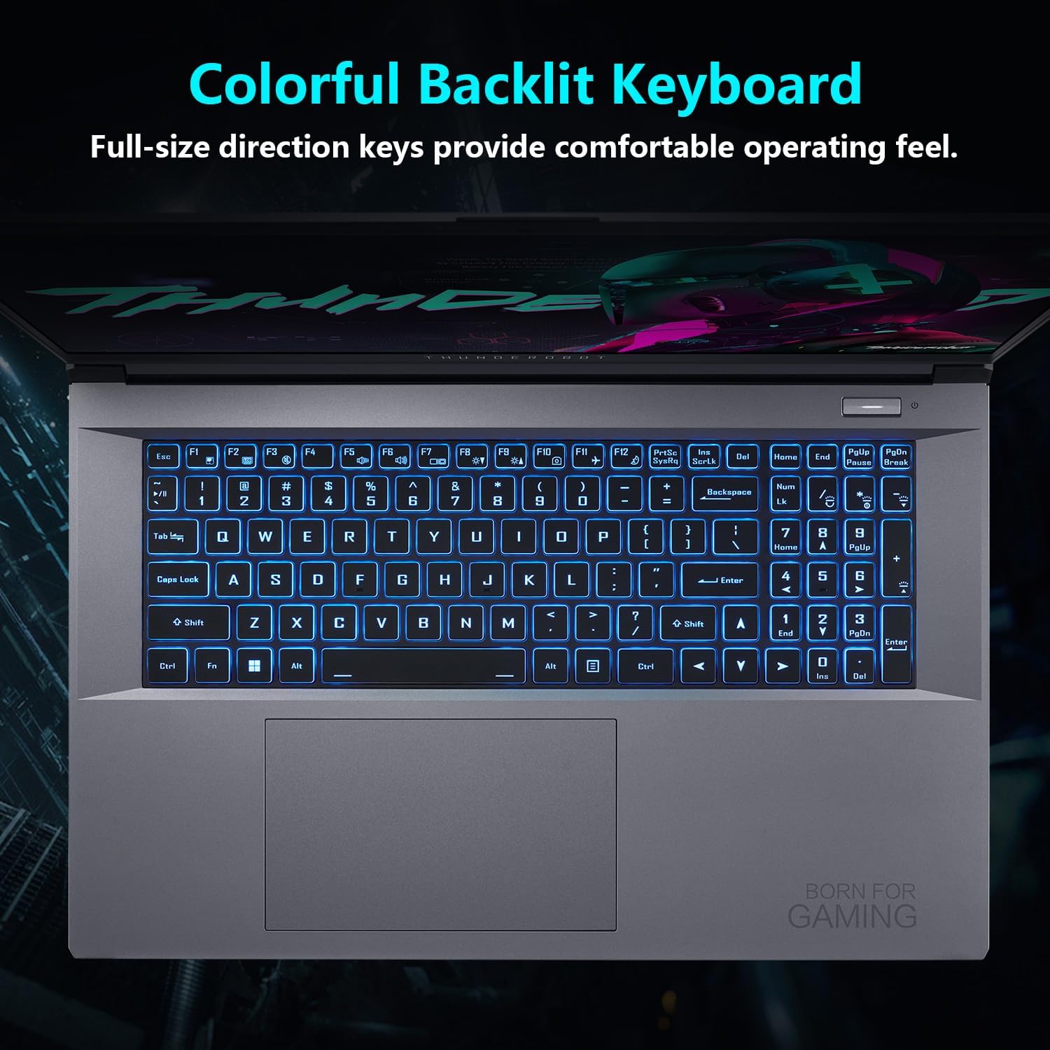 Thunderobot Storm 17 Gaming Laptop, 17.3" FHD 144Hz Display, Core i7-13620H, GeForce RTX 4050, 32GB DDR5 RAM, 1TB SSD, RGB Backlit Keyboard, HDMI, Wi-Fi, Win 11 Home - Image 6