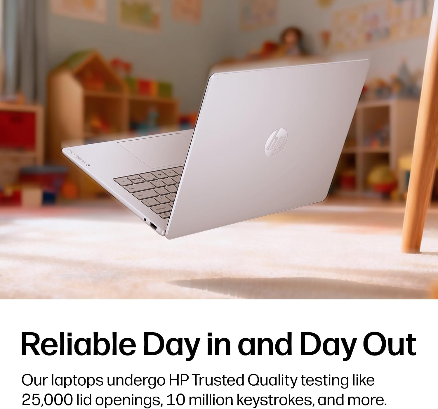 HP OmniBook 3 14 inch Next Gen AI PC, 2K Display, Snapdragon X X1-26-100, 16 GB RAM, 512 GB SSD, Qualcomm Adreno GPU, Windows 11 Home, Glacier Silver, 14-hz0099nr - Image 6