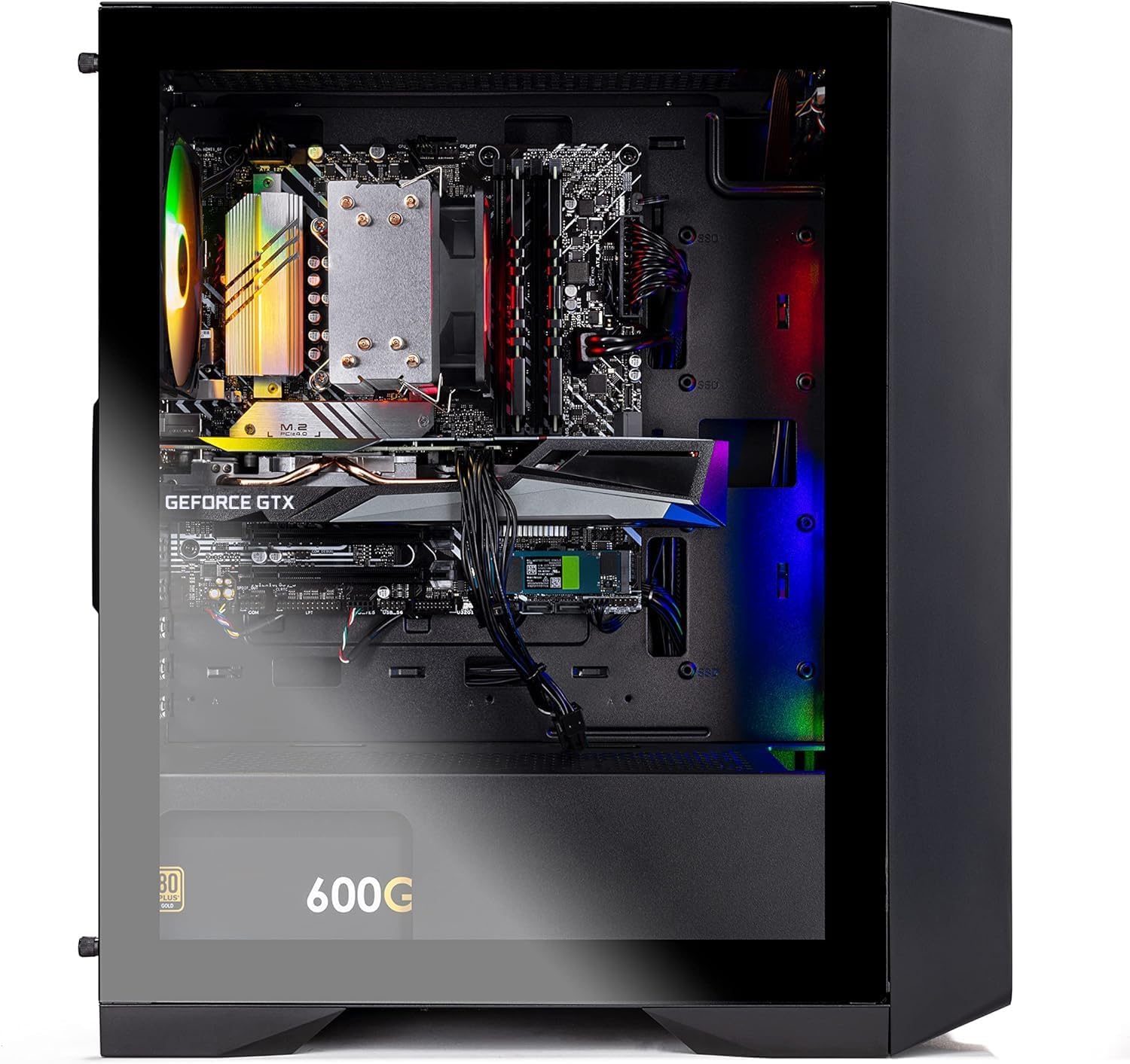 Skytech Gaming Nebula Gaming PC Desktop – AMD Ryzen 5 3600 3.6 GHz, NVIDIA GTX 1650, 500GB NVME SSD, 16GB DDR4 RAM 3200, 600W Gold PSU, 11AC Wi-Fi, Windows 11 Home 64-bit,Black - Image 7
