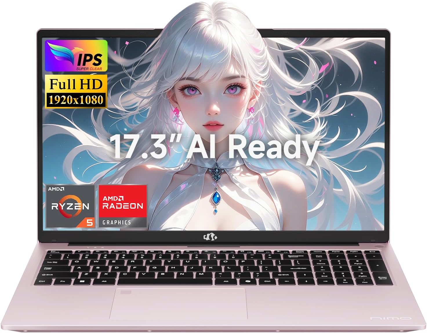 NIMO 17.3" AI Ready Gaming Laptop, Latest AMD Ryzen 5 CPU(Beat R5 7430U)