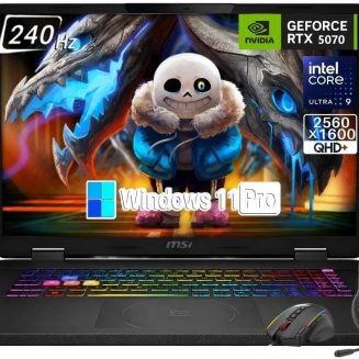 msi Crosshair 18 HX AI 18" Gaming Laptop, Intel Core Ultra 9 275HX (24 Cores, Up to 5.4 GHz), NVIDIA RTX 5070, 18" QHD+ (2560 x 1600) 240Hz, 32GB RAM DDR5, 1TB NVMe SSD, Windows 11 Pro, W/Accessories