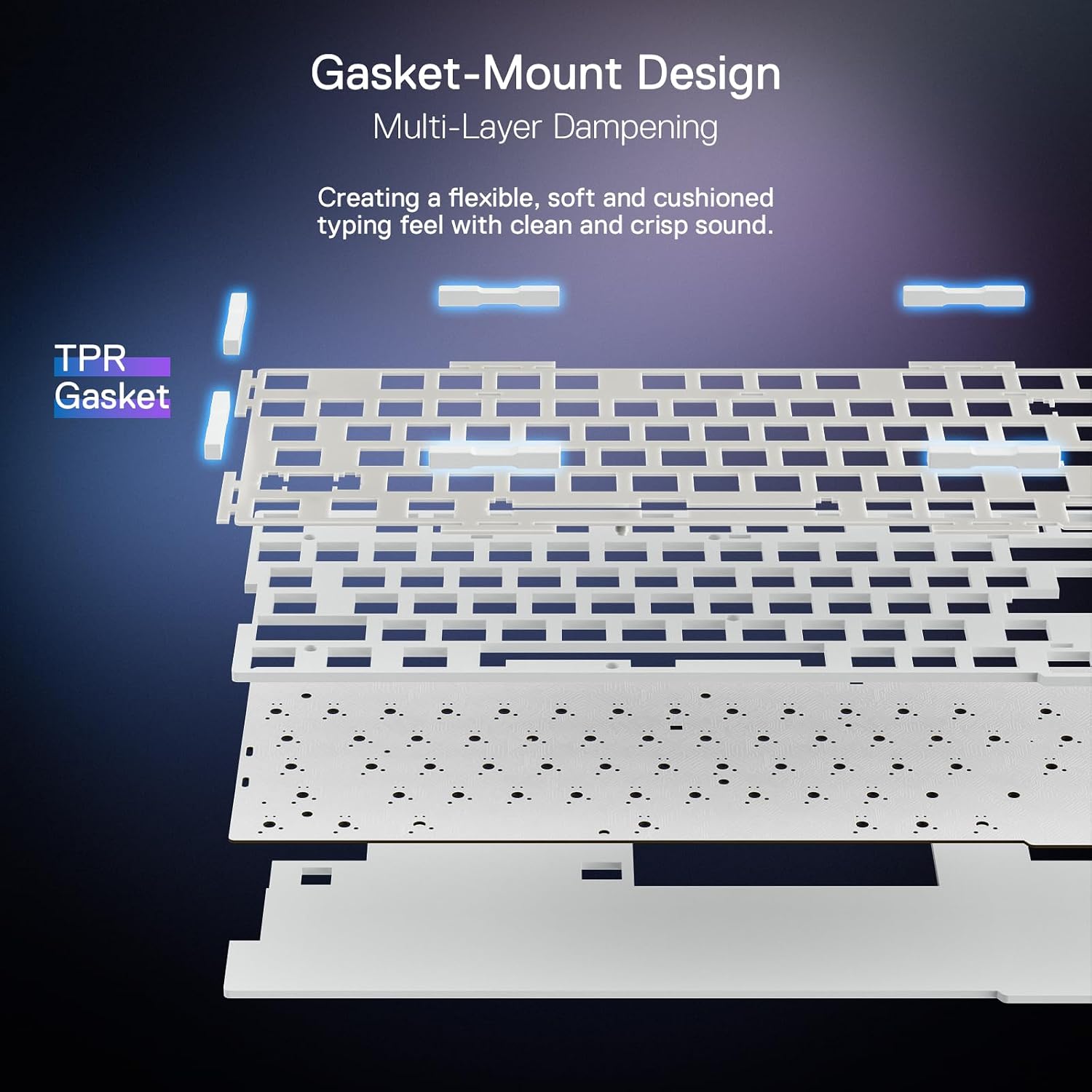 Redragon K673 PRO Wireless 81-Key RGB Gasket Gaming Keyboard, Scroll Knob - Image 4